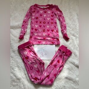 Little Sleepies Pink Heart Kids Pajamas 3T